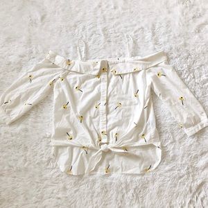 Embroidered white top